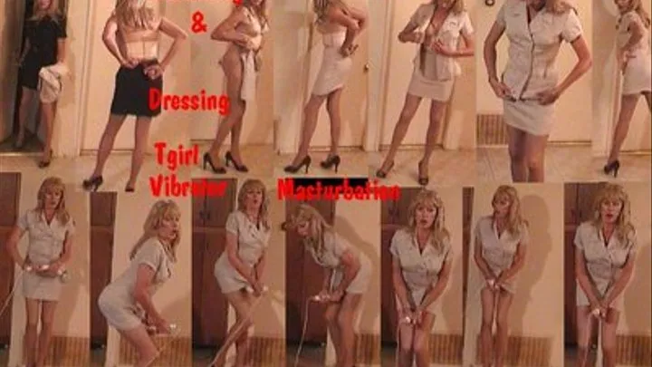 Undressing & Dressing Tgirl Vibrator Masturbation