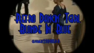 Retro Dancing Tgurl Blonde In Blue