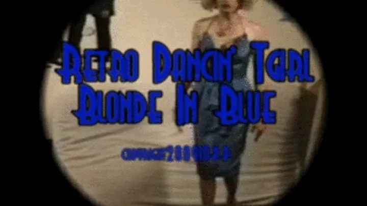 Retro Dancin' Tgirl Blonde In Blue