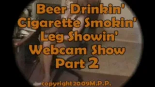 Drinkin' Cigarette Smokin' Leg Showin' Webcam Show Part 2