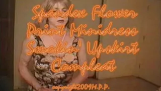 Spandex Flower Print Minidress Smokin' Upskirt Compleat