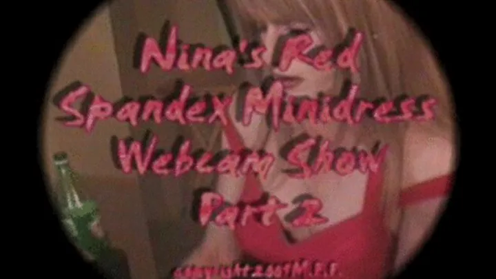 Nina's Red Spandex Minidress Webcam Show Part 2