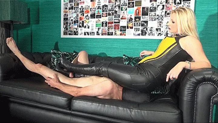 The Leather Mistress & Her skinny human cushion (Full Video)