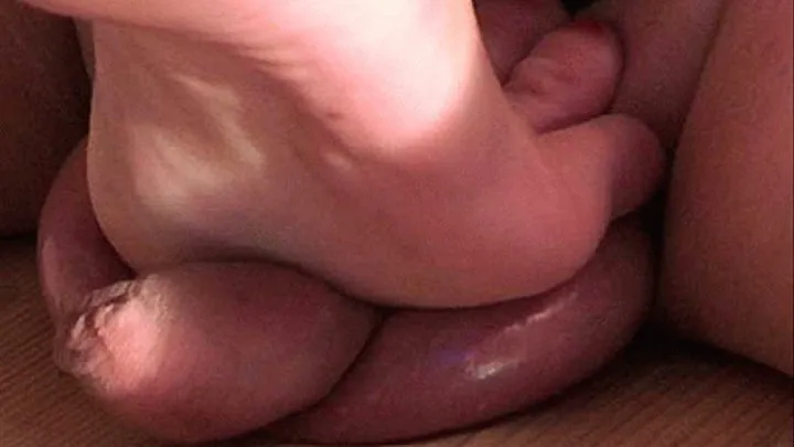 Your nuts squeezed under My Feet - 2