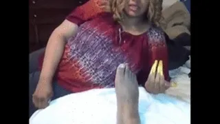 LOTION AND TICKLING YOUR FEET WITH LONG NAILS