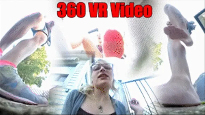 360 VR - Under Your Valley Girl Students Feet - Best Quality