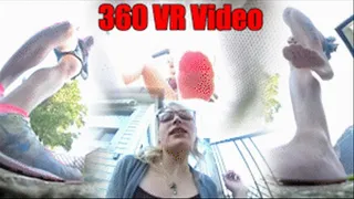 360 VR - Under Your Valley Girl Students Feet - Best Quality