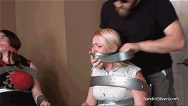 Four Duct Taped Secretaries in an ON-SCREEN Gagging Extravaganza! #1798