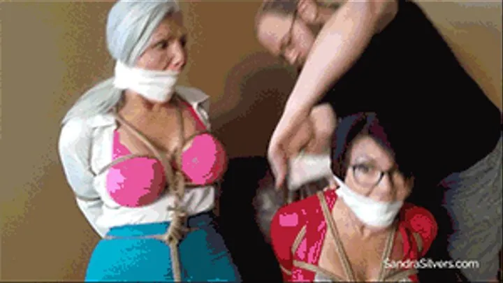 Escape Attempt for MILF Secretary Duo, Microfoam Gagged On Screen! #1762