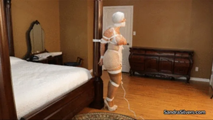 Pole Tied Playtime for Vintage Girdled MILF - Magic Wand Edging Turns to Bondage Orgasm Endurance as She's Left Alone! #2414