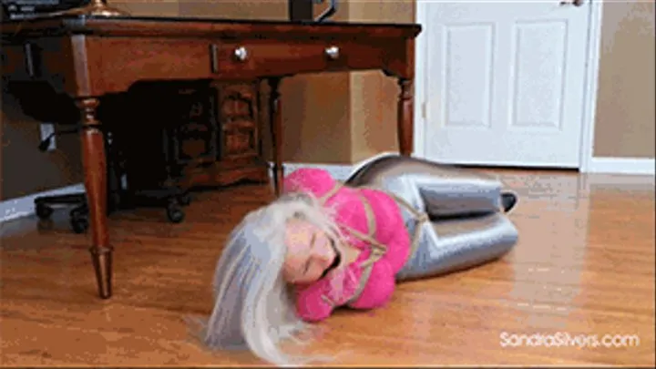 Spandex Disco Pants and Silk-Blouse Buxom Secretary Harshly Hogtied! #1851