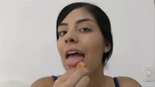 Mariana Swallowing Gummies As A Bitch
