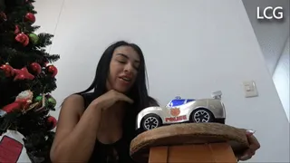 Natacha Destroys Grey Cute Car