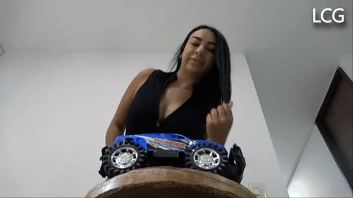Natacha Enjoys Destroying Blue Car
