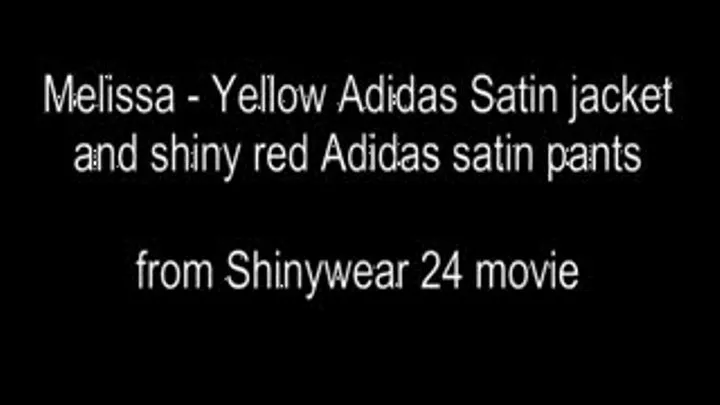 Yellow Adidas Satin jacket and red Adidas satin pants