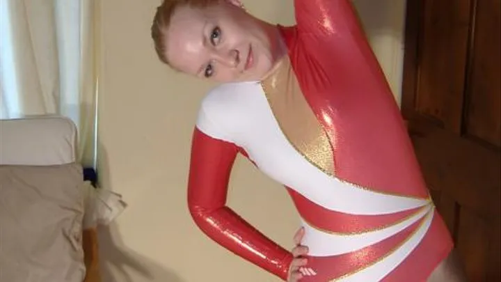 Elspeth - Red Foil Leotard with Pantyhose - Part 2