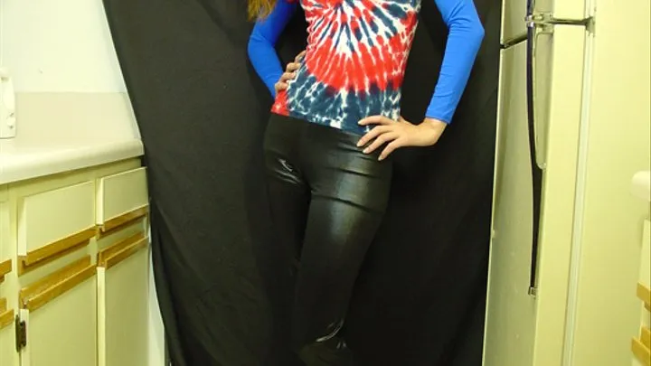 Kharma in blue spandex 1 of 11