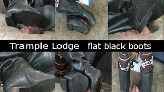 flat black boots