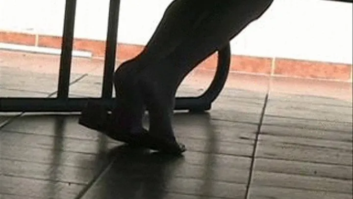 Candid shoeplay with flats