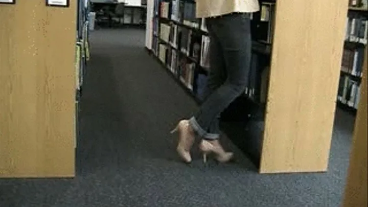 High heels & jeans @ college library