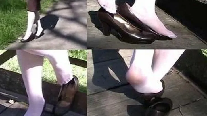 Brown baby dolls at the park - Shoeplay & walk