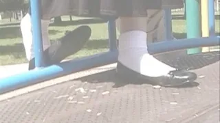 Shoeplay at the playground