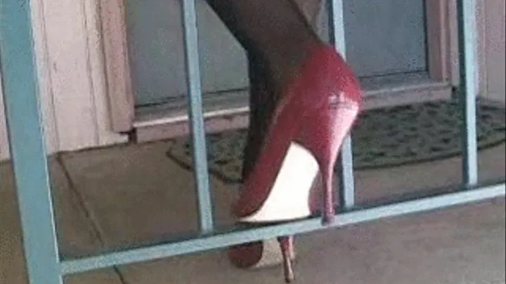 Stolen high heel & one shoe walk about