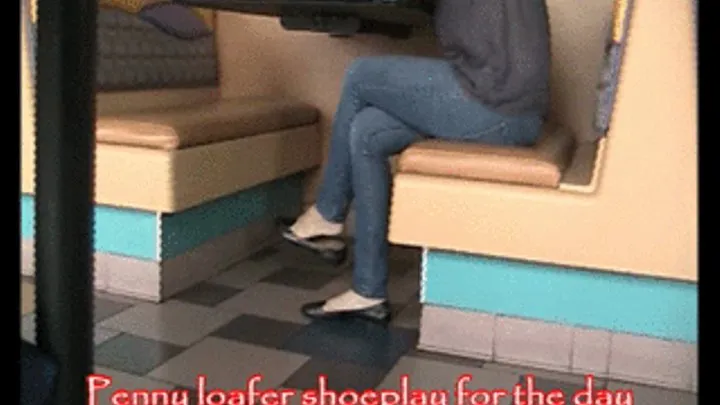 Loafers and jeans barefoot