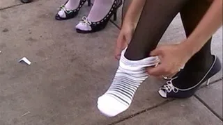 Shoeplay with sexy sox - Heels & flats