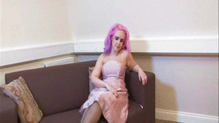 SSF 578  Lilli R all dressed in dusky pink sexy satin dress