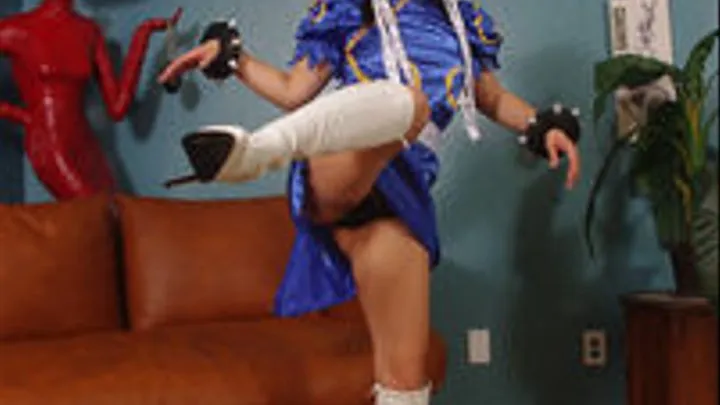 Asiz Zo - Chun Li Street Fighter Cosplay Femdom Ballbusting in Boots (Part 1 - )