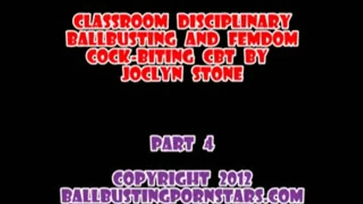 Joclyn Stone - by the Cock-and-Ball-Biting Professor (Part 4 of 5 - MP4 format for Mac and )