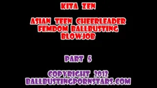 Kita Zen - Femdom Asian Cheerleader Handjob and Slow Motion Cumshot! (Part 5 of 5 - MP4 format for Mac and users)