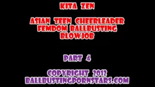 Kita Zen - Cruel Asian Cheerleader Femdom Cock-Biting and Ball-Biting CBT (Part 4 of 5 - MP4 format for Mac and users)