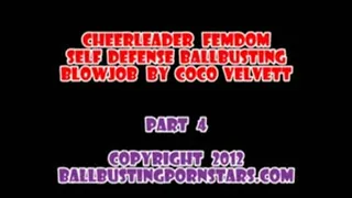 Coco Velvett - Cock-Biting and Ball-Biting Femdom Cheerleader Genital Destruction (Part 4 - MP4 format for Mac and users)