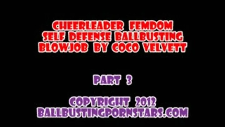 Coco Velvett - Cheerleader Barefoot Toe-Licking and Ballbusting (Part 3 - MP4 format for Mac and users)