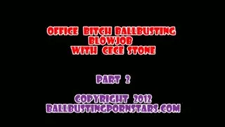 Cece Stone - Barefoot Toe-Licking and Ballbusting Foot Domination in the Office (Part 2 - MP4 format for Mac and users)