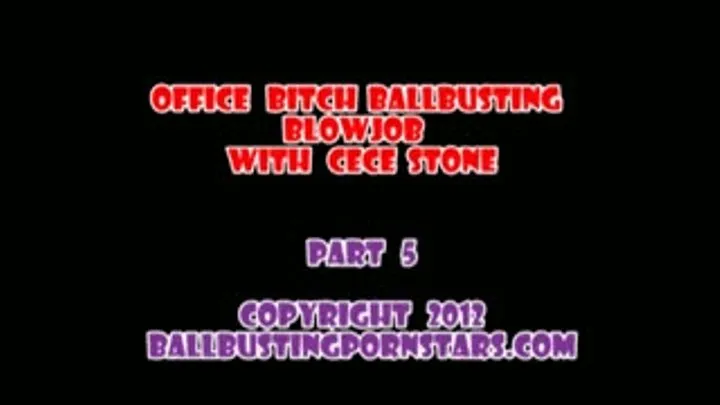 Cece Stone - Office Bitch Femdom Humiliation with Masturbation Instructions and a Foot Fetish Cumshot (Part 5 - MP4 format for Mac and users)