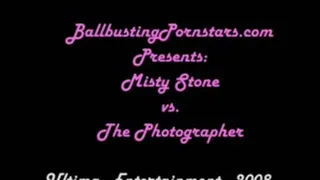 Misty Stone vs. the Perverted Photographer - Ballbusting Handjob and CBT