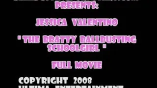Jessica Valentino - Full Movie - The Bratty Schoolgirl Ballbuster Beats and Gives Her Principal a Ballbusting Handjob!