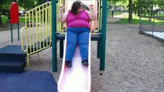 Fattie Stuck on the Playground