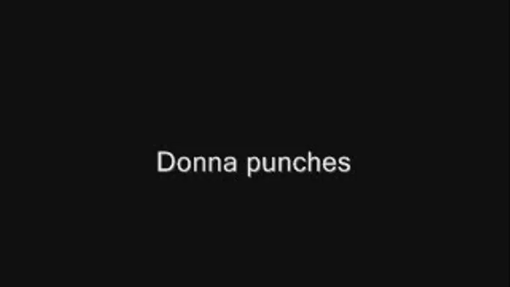 Donna punches balls