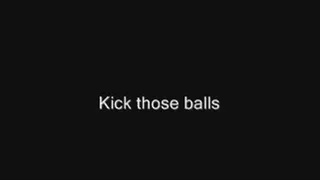 Kick their balls hard