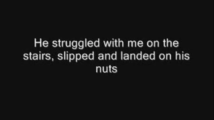 He landed on his nuts