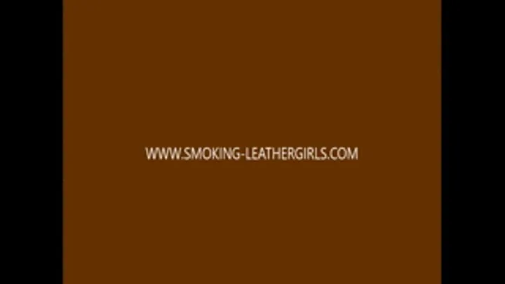 Gina 3 - Smoking Marlboro 100 in Leather Jacket