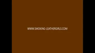 Gina 3 - Smoking Marlboro 100 in Leather Jacket