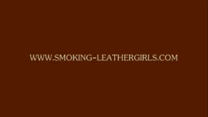 Lara 11 - Shiny Leatherlady Smoking in a Car