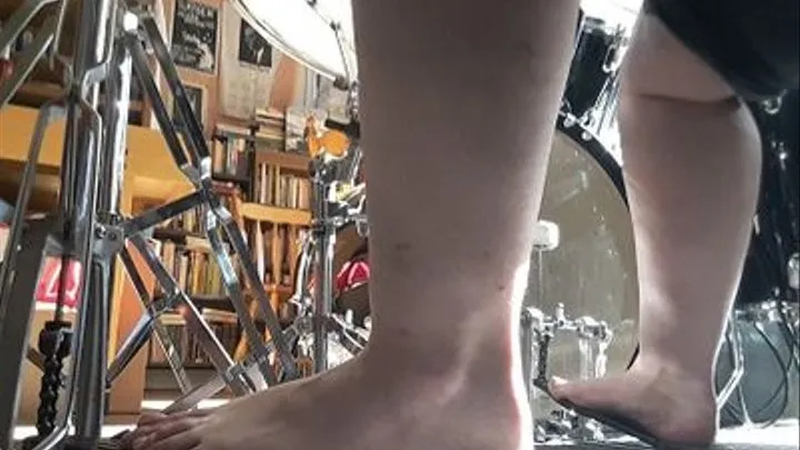 Barefoot Drummer Girl Part 2 Feet