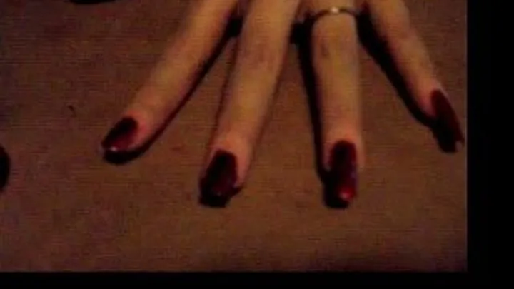 Painting Nails Deep Red