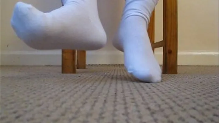 White sock pointing